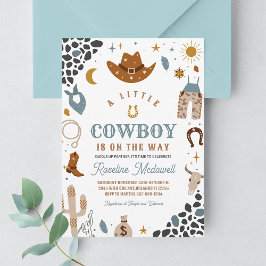 Cowboy Rodeo Boy Southwest Ranch Baby Shower Inbjudningar