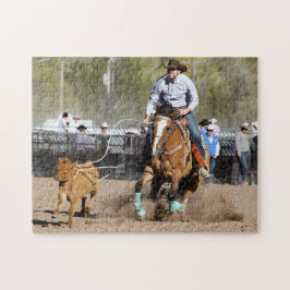 Cowboy Rodeo Calf Roping Western Sports Pussel