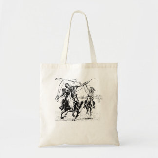 Cowboy Rodeo Cow Horse Yeehaw Novelty Vintage Retr Tygkasse