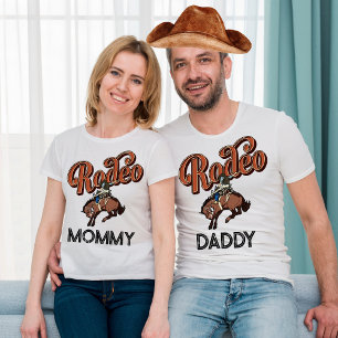 Cowboy Rodeo födelsedagsfest Parents Matching T Shirt