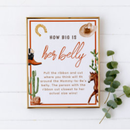 Cowboy Rodeo Hur stort är hennes babybabyskor? Poster