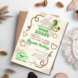 Cowboy Rodeo Unisex Howdy Baby Shower Sprinkle Inbjudningar