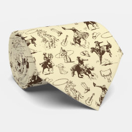 Cowboy Rodeo Western Horses Beige Brown Slips