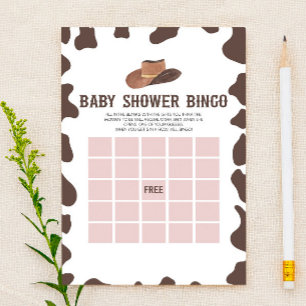 Cowboy Rodeo Westerna Bingo Baby Shower-spel Brevpapper