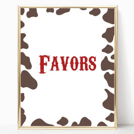 Cowboy Rodeo Westernare Party favors Bord Poster