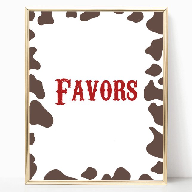 Cowboy Rodeo Westernare Party favors Bord Poster (Skapare uppladdad)