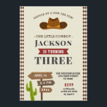 Cowboy Rodeo Westernare Saloon Kid Boy Födelsedags Inbjudningar<br><div class="desc">Cowboyinbjudan till underbar för ett barns westerna salong,  födelsedagskalender.</div>