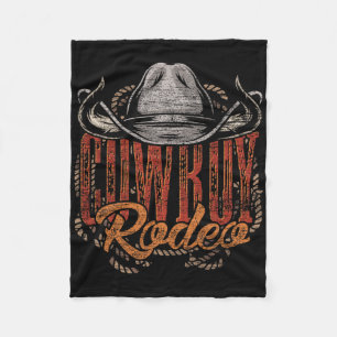 Cowboy Rodeo Westernare Texan Gift Land Bull Ridin Fleecefilt