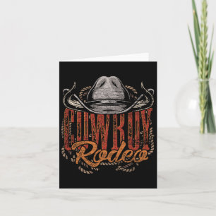 Cowboy Rodeo Westernare Texan Gift Land Bull Ridin Kort