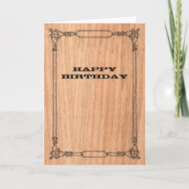 Cowboy Rope Ram Birthday Kort
