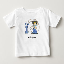 Cowboy Roper 1:a Birthday Baby T-Shirt