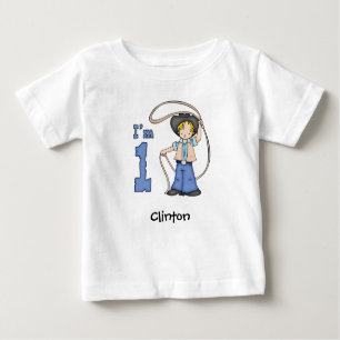 Cowboy Roper 1:a Birthday Baby T-Shirt