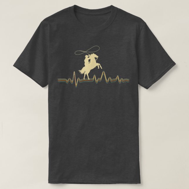 Cowboy Roping Horse Riding Equestrian Heade T Shirt (Design framsida)