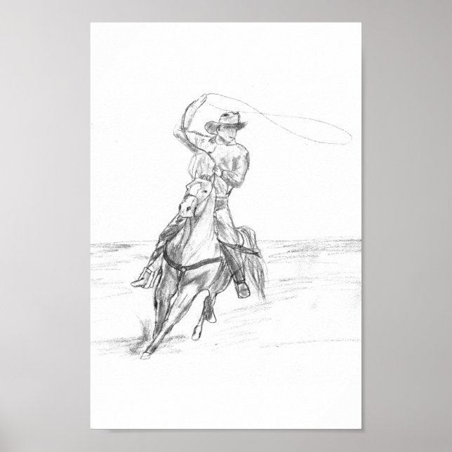 Cowboy Roping Poster (Framsidan)