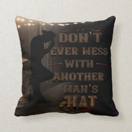 Cowboy rör aldrig en annan mans hatt kudde