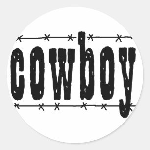 Cowboy Runt Klistermärke