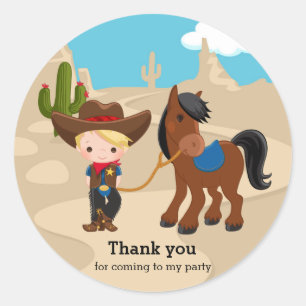 Cowboy Runt Klistermärke