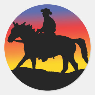 Cowboy Runt Klistermärke