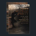 Cowboy Rustic Land Saloon Pub Bachelor Party Inbjudningar<br><div class="desc">Anpassa för din händelse.</div>