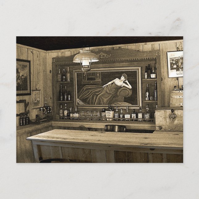 Cowboy Saloon Vykort (Framsida)