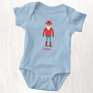 Cowboy Santa Anpassad text jul T Shirt