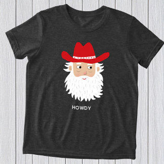 Cowboy Santa Claus Anpassad text jul T Shirt
