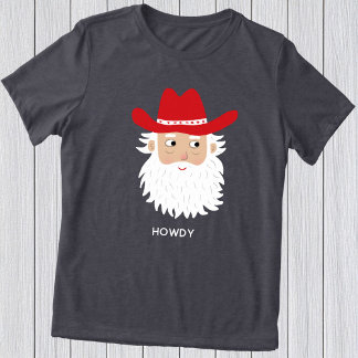 Cowboy Santa Claus Anpassad text jul T Shirt