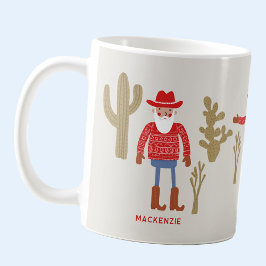 Cowboy Santa Claus Christmas Custom Text Kaffemugg