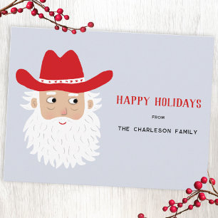 Cowboy Santa Claus jul Helg Vykort