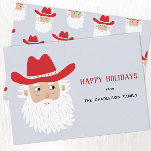 Cowboy Santa Claus jul Julkort