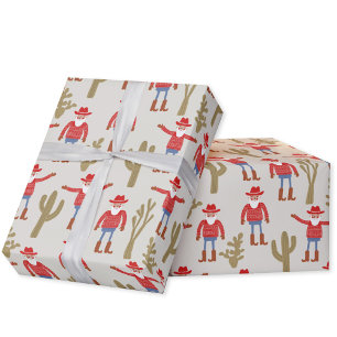 Cowboy Santa Claus jul Presentpapper