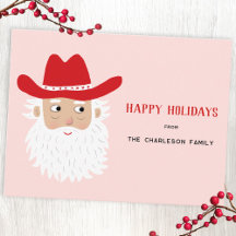 Cowboy Santa Claus jul rosa