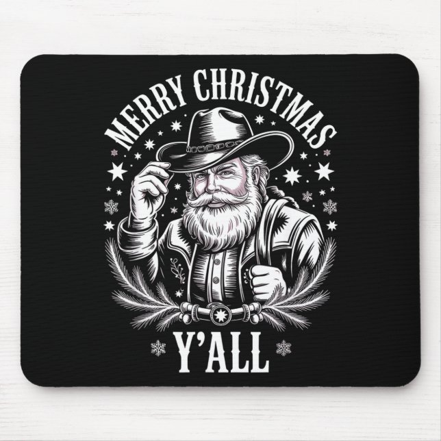 Cowboy Santa Claus Merry Christmas Y'all Western C Musmatta (Framsidan)