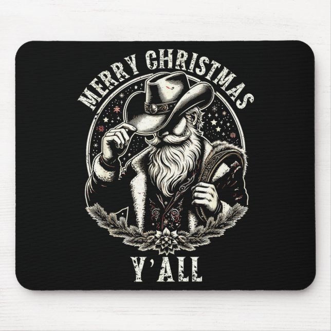Cowboy Santa Claus Merry Christmas Y'all Western C Musmatta (Framsidan)