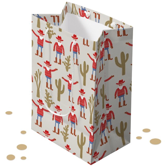 Cowboy Santa Claus Western Christmas (Fun Cowboy Santa Claus Western Christmas gift bag)