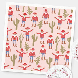 Cowboy Santa Claus Western Christmas Pappersservett