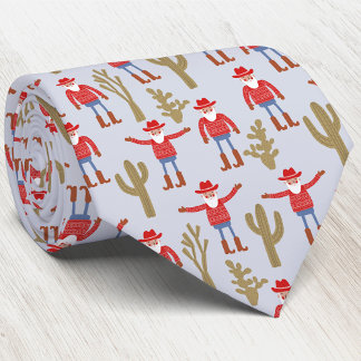 Cowboy Santa Claus Western jul kul blå Slips