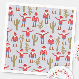 Cowboy Santa Claus Western jul Pappersservett