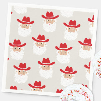 Cowboy Santa Claus Western jul Pappersservett
