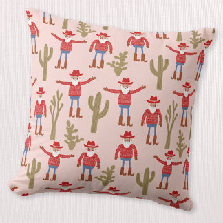 Cowboy Santa Claus Western jul rosa Kudde