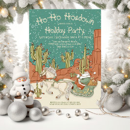 Cowboy Santa Helgdag Hoedown jul Party Inbjudningar