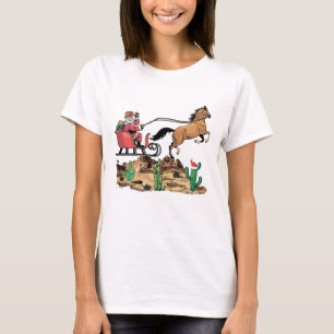 Cowboy Santa Horse Western jul T Shirt