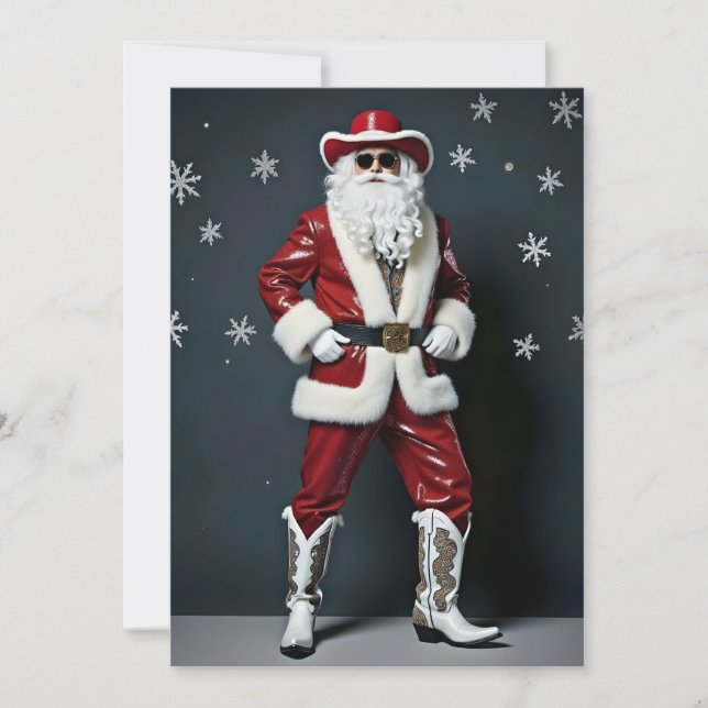 Cowboy Santa Julkort (Framsida)