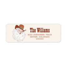 Cowboy Santa-Returetiketter