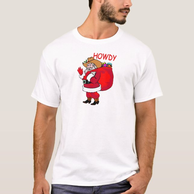 Cowboy Santa T Shirt (Framsida)
