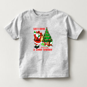 Cowboy Santa vet att du varit en snäll cowboy T Shirt