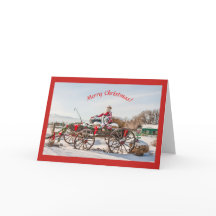 Cowboy Santa Wagon med Hay Bales