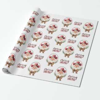 Cowboy Santa Wrapping Papper Presentpapper
