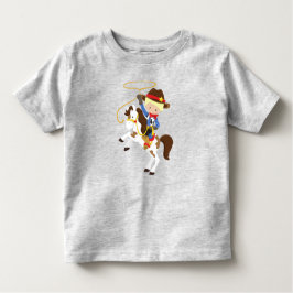 Cowboy, Sheriff, Häst, Lasso, Western, Blont Hår T Shirt