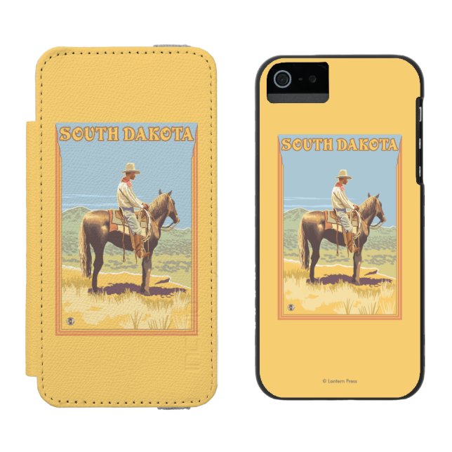 Cowboy (sidan beskådar), South Dakota Incipio iPhone Wallet Skal (Sida vid Sida)